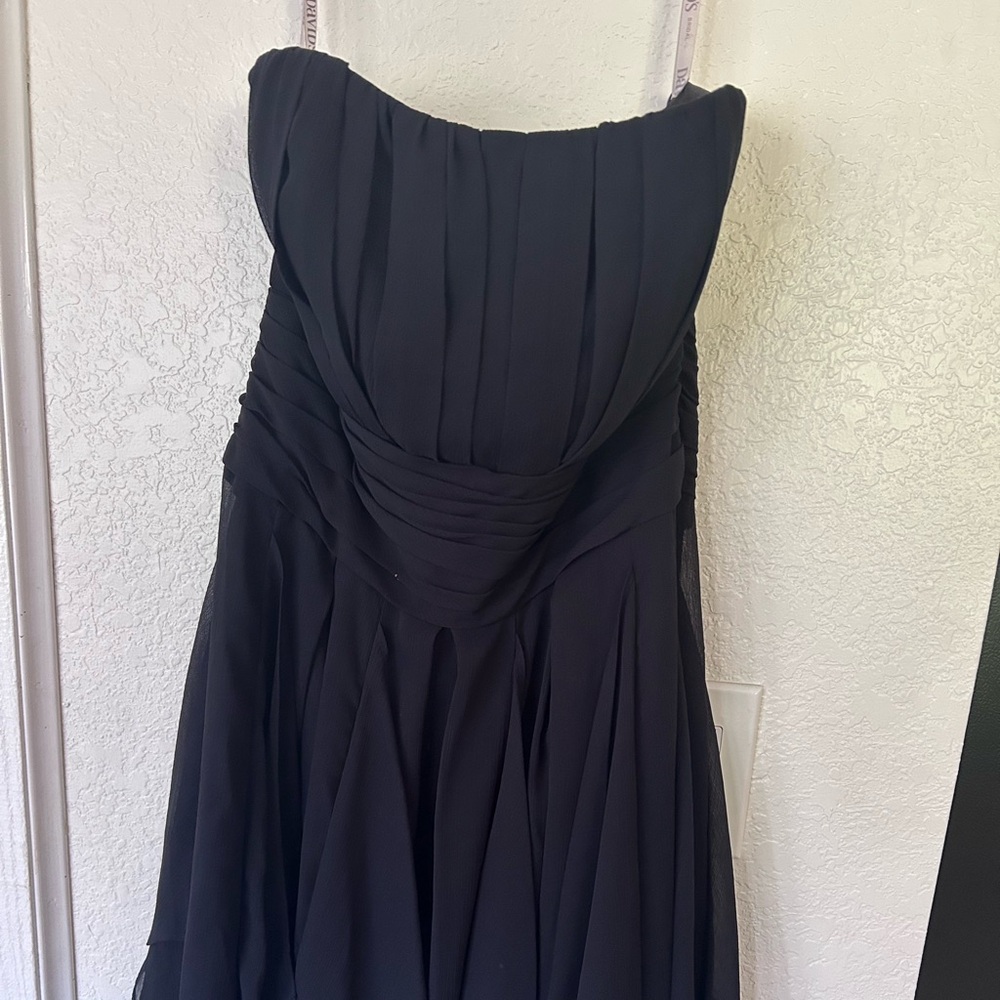 David's Bridal Black High Low Dress